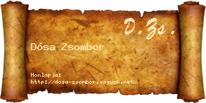 Dósa Zsombor névjegykártya