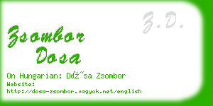 zsombor dosa business card